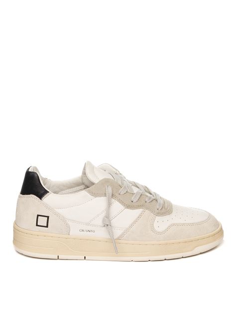 sneaker court 2.0 vintage bianco/blu D.A.T.E. | COURT 2.0 U VINTAGECALF-WHT/BLU